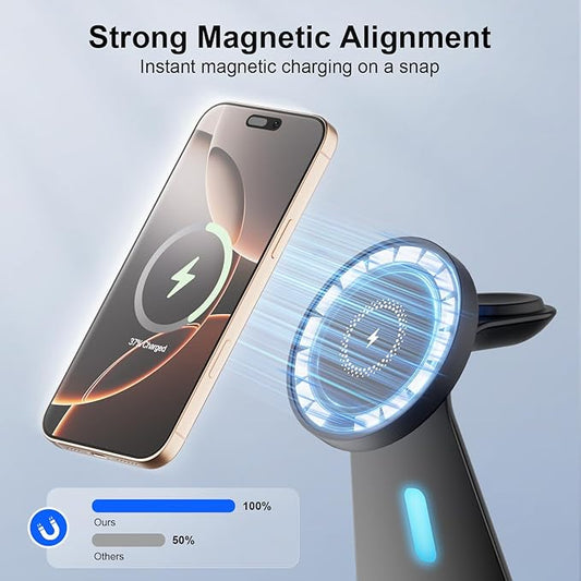 Magnetic Wireless Charger Stand 3 in 1 Charging Station 15W Fast Charging Stand Wireless Charger for iPhone16/15/14/13/12 Series, Watch Series, Earphone,Non-Slip Base