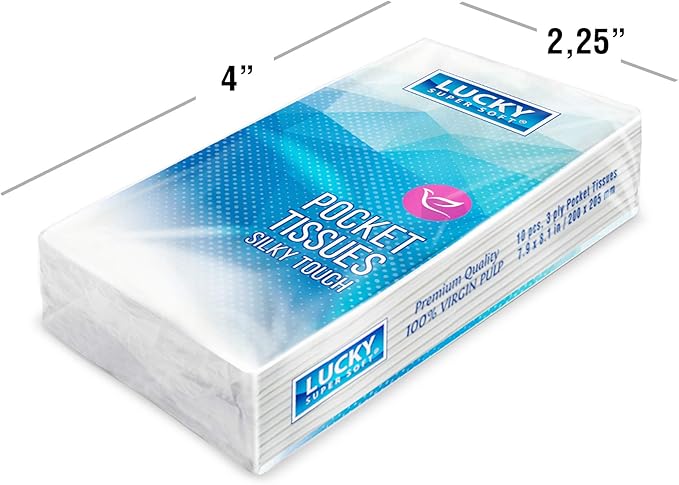 Premium Facial Tissues, Travel and Pocket Size, Bulk (192 Packs), 10 Tissues per Pack (1,920 Tissues Total)