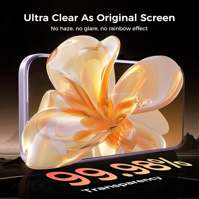 NeverBreak 9H+ Hardness for iPhone 17 Screen Protector 12FT Military Grade Protection (Scratch, Shatter, Drop Resistance) Tempered Glass Full Edge Coverage Case Friendly 6.3" 2025, 2 Pack