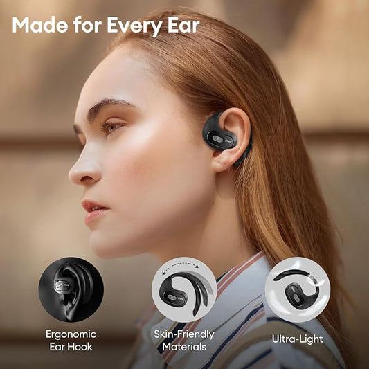 TRANSFORMERS Open Ear Earbuds with Ear Hooks,Open Ear Headphone True Wireless Earbuds Over Ear Headphones Bluetooth 5.4 60H Play,IPX5 Waterproof for Work Fitness Running Yoga Gym, Black-Optimus Prime