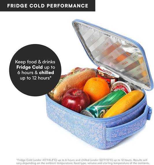 Titan Fridge Cold Upright Lunch Box With 2 250g Ice Walls®, Blooming Daises