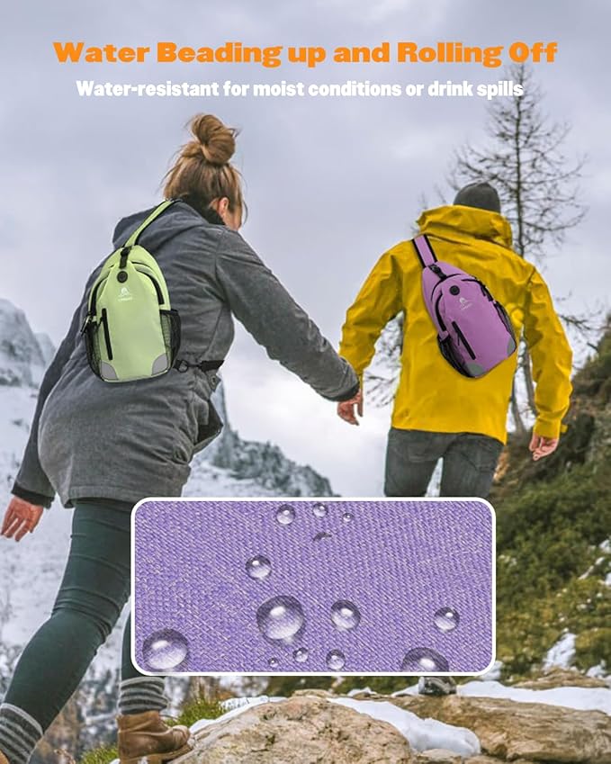 Sling Bag for Women, Crossbody Bag for Men, Cross Body Hiking Backpack, Travel Daypack, Chest Pack with Chest Phone Holder