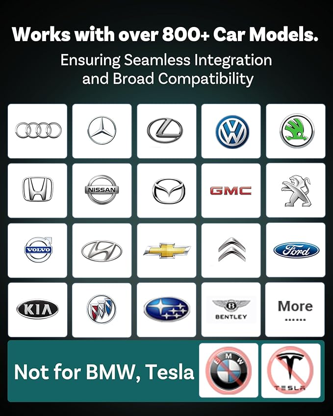 OTTOCAST Mini 2025 Wireless Carplay Adapter & Android Auto Wireless Adapter for Apple iPhone Samsung Android Phone 2-in-1, USB Car Accessories with 5 GHz Wi‑Fi Bluetooth 5.0 Voice Control Plug & Play