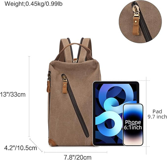 KL928 Canvas Sling Bag crossbody Bags Small Backpack Pack Travel Purse convertible purses for Women Men