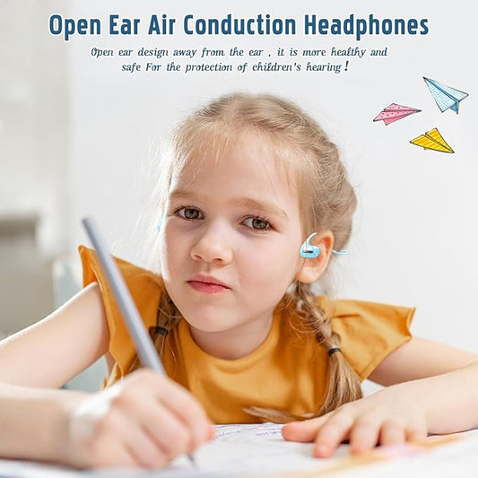 BANIGIPA Kids Headphones, Open Ear Headphones Comfortable for Teens Child Boys Girls, Wireless Bluetooth 5.4 Headset w/Mic for School/Tablet/Travel, 13g Ultra-Light, Protect Hearing, 10H Playtime