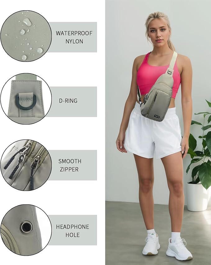 Seoky Rop Small Sling Bag Crossbody for Men Women One Strap Shoulder Cross Body Bag Sling Backpack for Travel