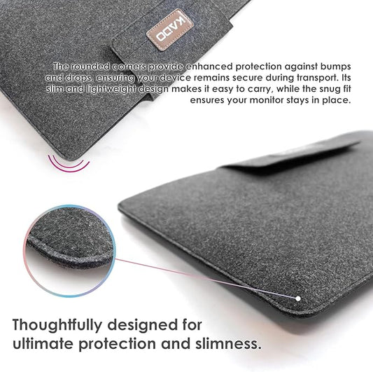 Kado 15.6 Inch Portable Monitor Case Sleeve Bag Made for Sceptre Kado MNN KYY InnoView Yxk ForHelp AYY VisionOwl Yodoit Uperfect ViewSonic ASUS Dell Lenovo 15.6" Portable Display Monitors 15.55"x9.25"