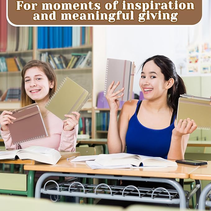 Fulmoon 100 Set A6 Spiral Notebook with Ballpoint Pen in 10 Colors 50 Sheets, 4" x 6" Bulk Ruled Small Notebooks Journals for Back to School Supplies Students Gifts Office Coworkers (Soft Pastels)