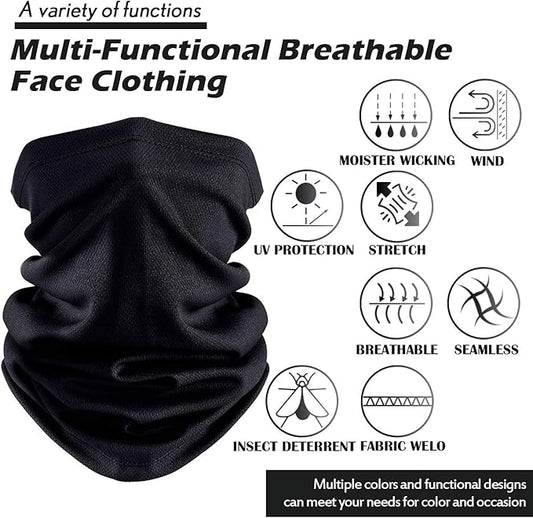 Geyoga Winter Face Mask for Men UV Protection Mask Sunscreen Breathable Windproof Neck Gaiters Scarf Fishing Cycling Running