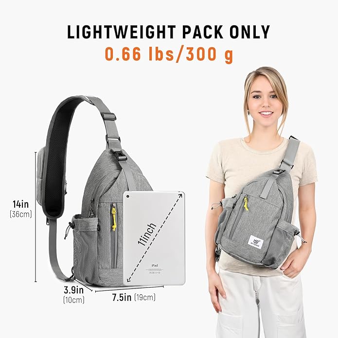 SKYSPER Sling Bag Anti-Theft Crossbody Bag RFID Travel Cross Body Shoulder Sling Backpack