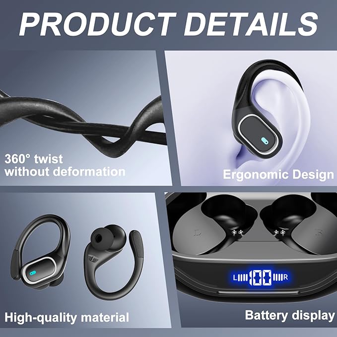 Translation Earbuds, 164 Languages Ai Translation Earbuds Real Time, Bluetooth 5.4 Translator Device,Noise Cancelling,70 Hours Battery, Translation Headphones for Travel&Business&Study, Black
