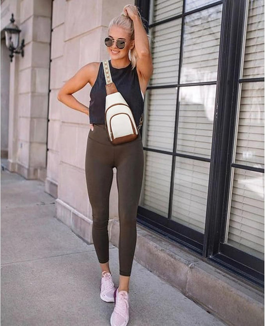 BOSTANTEN Sling Bag for Women Leather Crossbody Bag Vintage Cross Body Purse for Travel with Guitar Strap, Bohemian Style