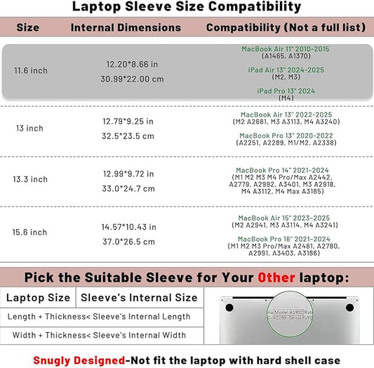 Allinside 11-12 inch Laptop Sleeve Case Compatible with MacBook Air 11 2010-2015/MacBook 12 2015-2017, Waterproof PU Leather Laptop Sleeve Bag Protective Vertical Case Cover, Pink