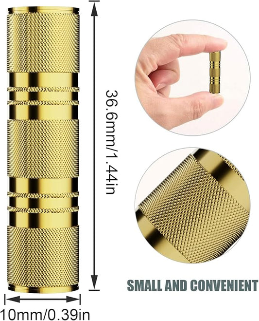 3.5mm Female to Female aux Adapter, 3.5mm Stereo Jack to 3.5mm Stereo Jack Adapter Connectors Stereo Coupler Female to Female Gold - 3pcs