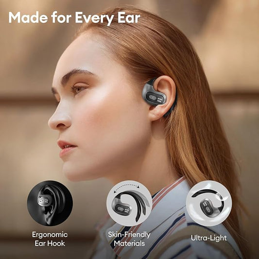 TRANSFORMERS Wireless Earbuds Bluetooth 5.4 Open Ear Earbuds Over The Ear Earphones with Ear Hooks,60H Playtime,IPX5 Waterproof,Dual Mic Clear Call,for Running Workout,TF-T07 Sliver-Optimus Prime