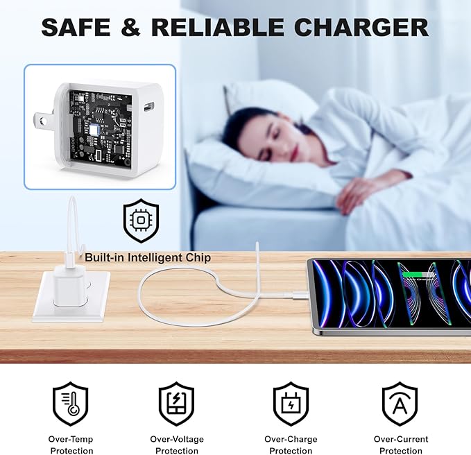 USB C Charger Block, Agtray 2-Pack Mini USBC PD Fast Charging Cube C Box Charger Type C Charging Block Travel Wall Plug Power Adapter for iPhone 16e 16 15 14 13 12, iPad Pro Air Mini, AirPods, iwatch