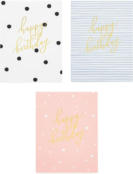 Sugar Paper Cards For Every Occasion Card Box, Greeting Card Assortment Box with Dividers, Set of 12 Greeting Cards and Envelopes, Birthday Cards, Thank You Cards, Generic Cards, Blank Inside, 6.25" x