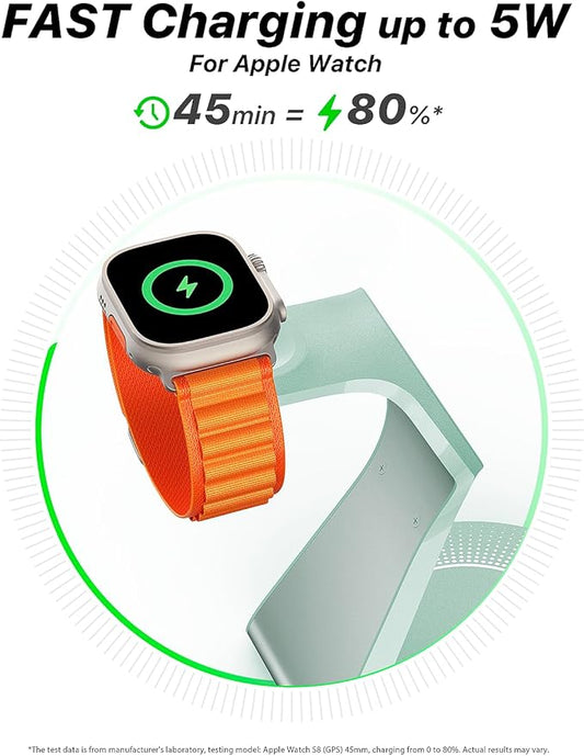 3 in 1 Charging Station for Apple Devices,Mag-Safe Charger Stand Fast Charging,Wireless Charger for iPhone 16/15/14/13/12 Series,& AirPods,& iWatch(USB-C Charger Included)