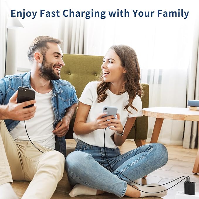 USB C Charger Block 40W, 3Pack 4-Port Type C Fast Charging Blocks, PD USB C Wall Plug + QC USB A Charger Cube Multiport Plug Compatible with iPhone 16 15 14 13 12 11 Pro Max XS, Pad, Samsung