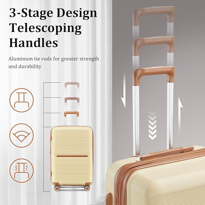 4-Piece Hardshell Luggage Set with TSA Locks, Expandable Suitcases and Silent Spinner Wheels - Vibrant Colors for Easy Identification (14/20/24/28 Inch) - Family Travel Suitcase Sets