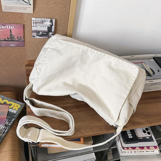 Collsants Messenger Bag for Women Men Satchel Bag Canvas Crossbody Shoulder Bag Casual Sling Bag