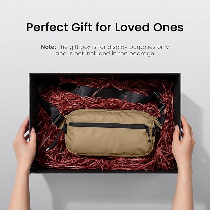 tomtoc 3.5L Sling Bag with RFID Blocking, Crossbody Bag Chest Shoulder Pack for Men and Women, Water-resistant Lightweight Casual Waist Fanny Pack for Travel/Daily Use