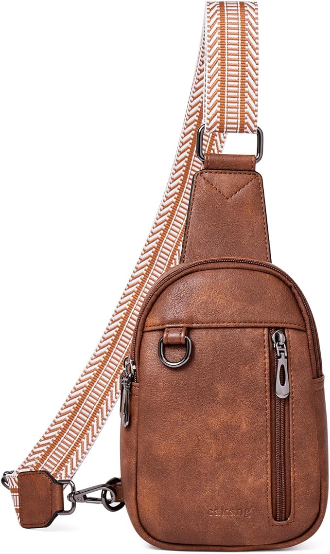 Womens Sling Bag Crossbody Bags for Women Vegan Leather Sling Backpack Daypack Fanny Pack Crossbody Purse Travel