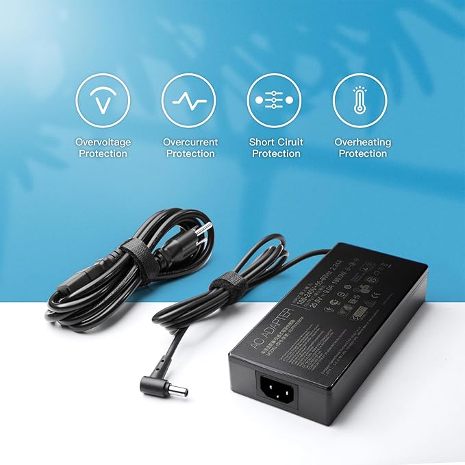 180W Zephyrus Charger Fit for Asus Rog Zephyrus G14(2022 2023) G15 G531GT GA401 GA401I GA401IU GA502 GA502D GA502DU GU502 ADP-180TB H Gaming Laptop