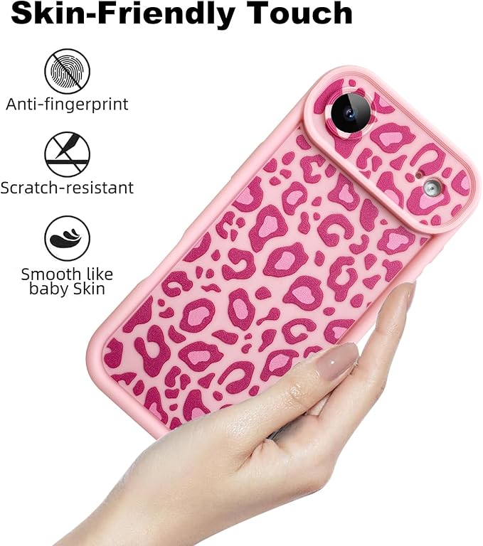 KANGHAR Case Compatible with iPhone Air Leopard Printed Pattern Cute Cheetah Phone Case Soft TPU Shockproof Protective Cover Designed for iPhone Air 6.5 Inch Pink