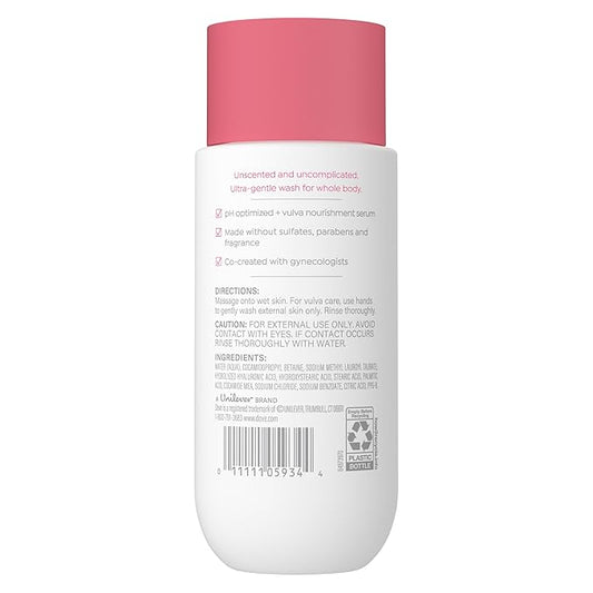 Dove Whole Body Intimate Wash for Women, pH Optimized & Gynecologist-Tested for Sensitive Skin 8 oz