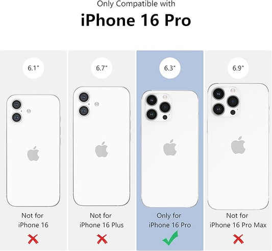 ZTOFERA for iPhone 16 Pro Magnetic Case Compatible with Magsafe,Aesthetic Floral Pattern Design Cute for Girl Women,Anti-Drop Protective Hard Phone Cover for iPhone 16 Pro-Big White Flower