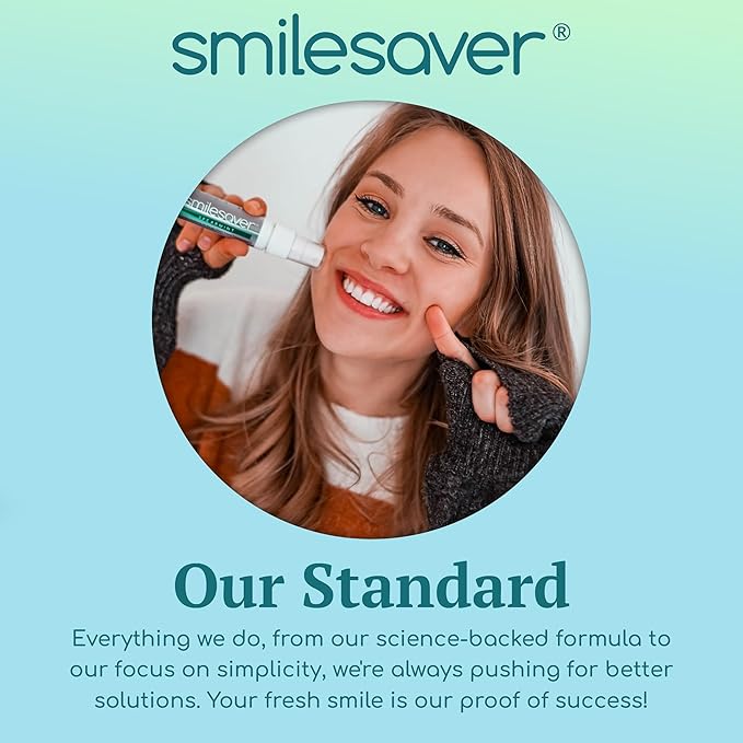 Smilesaver Retainer Cleaner - A Clean Label, Healthy Choice, 30 Sec Spray Cleaner for Retainers, Invisalign, & Dentures. Minty Taste. Portable, Convenient, No Rinsing. Protects Oral Health. (2oz)