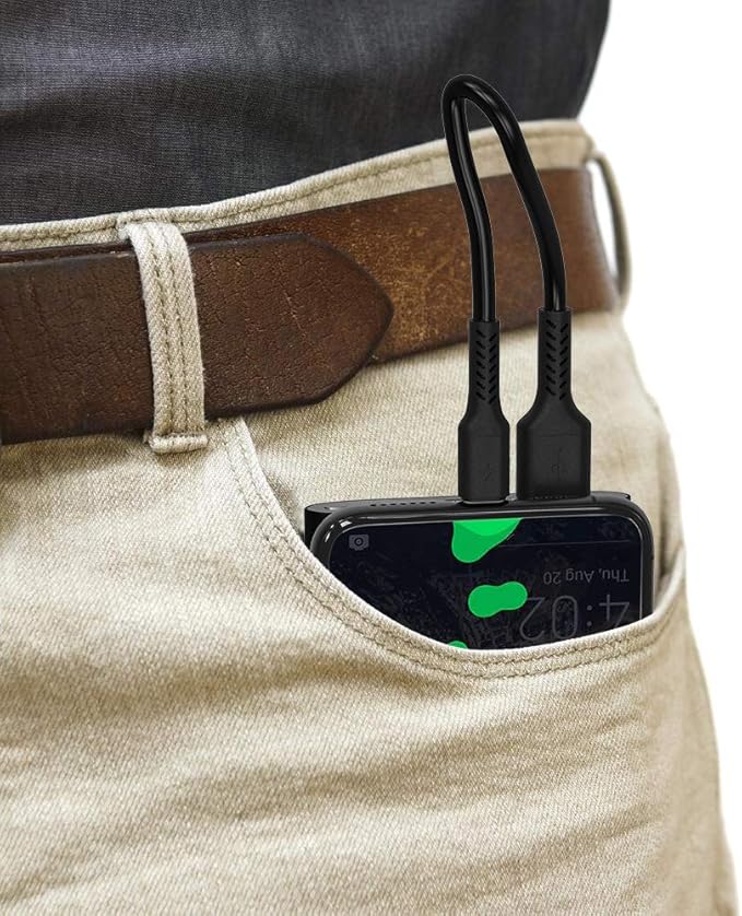 6 inch Short Fast Charging Cord, 5 Pack Durable USB A to USB Type C 3A Cable for Charging Station Compatible with Samsung Galaxy Note 9 10 S10 S20 S30 OnePlus 7T 8T LG V30 V40