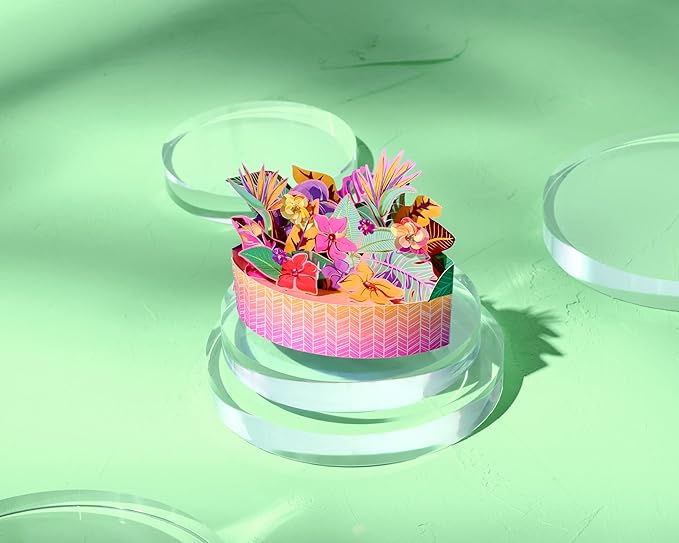 Papyrus Blank Pop-Up Card for Birthdays, Thinking of You and All Occasions (Tropical)