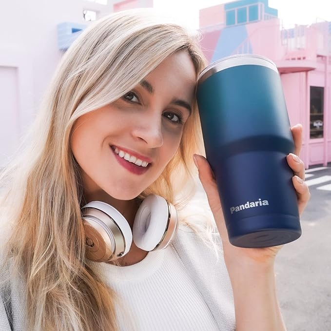 30 oz Tumbler Cup with Lids and Straws, 100% Leak-Proof, Cupholder Friendly Insulated Cup with Straw, Double Wall Powder Coated Stainless Steel Tumbler, Ideal Gift for All Occasions (Boss)