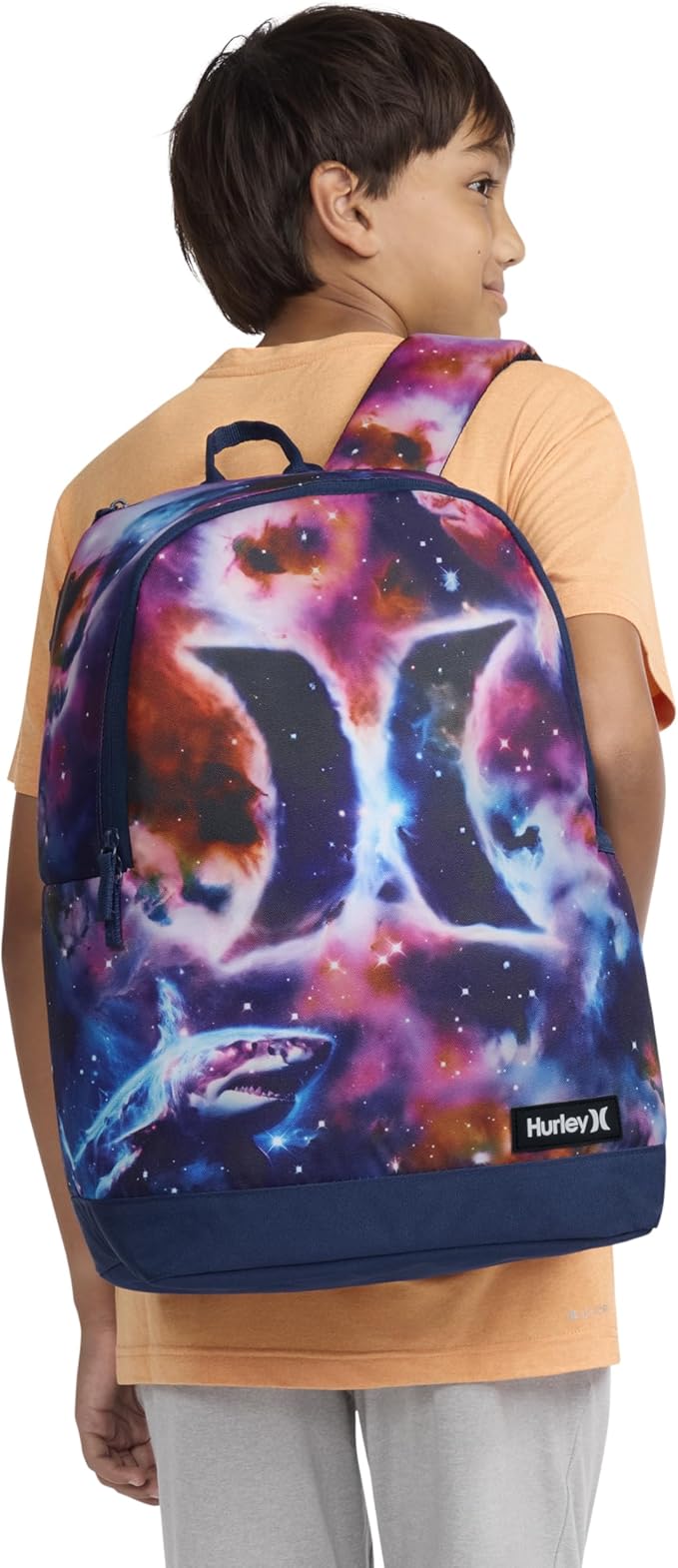 Hurley Men's Graphic Backpack, Nebula Shark, One Size