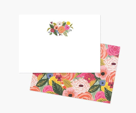 RIFLE PAPER CO. Garden Party Social Stationery Box Set, Our Social Stationery Set Includes 12 Cover-Weight Flat Notes and Envelopes Inside a Matching Box