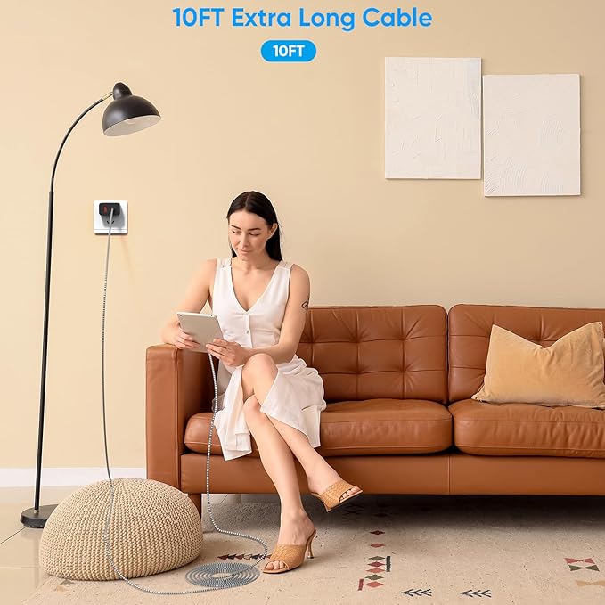 Extra Long 10Foot 45W Samsung USB C Fast Charger Block Dual Port PD Power Adapter Fast Charging Block,2Pack 10FT Type C Super Quick Charging Cord for Samsung Galaxy S25 Ultra/S25/S24/S23/S22 and More