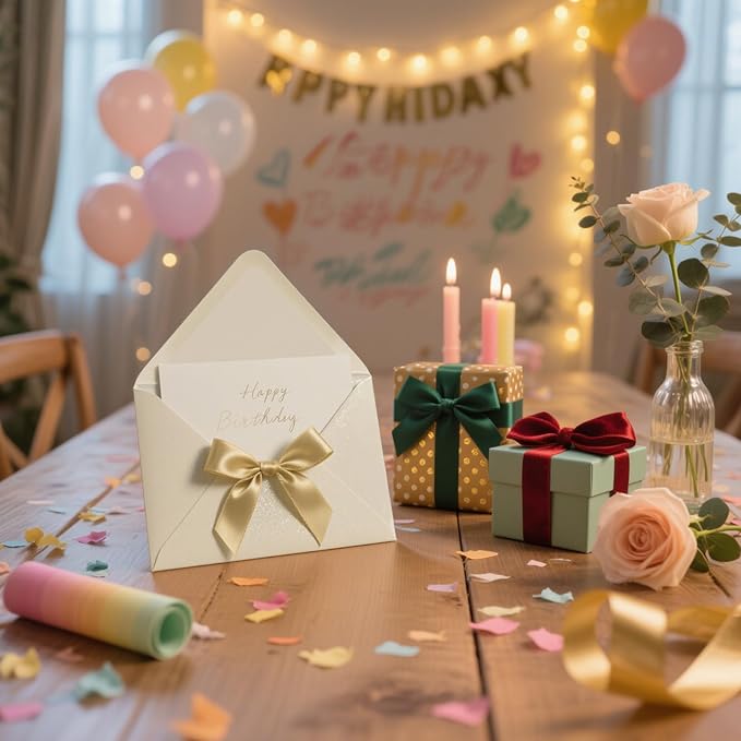 YINUOYOUJIA 50 PCS Pearl Ivory Envelopes A7,5 x 7 Ivory Shimmer Envelopes for Invitation,Perfect for Wedding Invitation Cards,Birthday RSVP Invite,5.25 x 7.25 inches