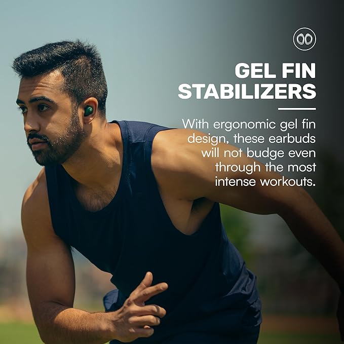 Raycon Fitness Bluetooth True Wireless Earbuds with Built in Mic 56 Hours of Battery, IPX7 Waterproof, Active Noise Cancellation, Awareness Mode, and Bluetooth 5.3 (Green)