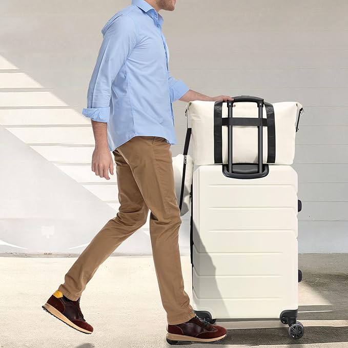 Hoteel Luggage Sets 3 Piece, ABS+PC Hard Shell Expandable Suitcases with Wheels, TSA Aproved Lock and Carry on Bags, Travel Suit Case Set for Men and Women, (3-Piece, Beige)