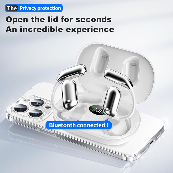 Wireless Earbuds, Language Translation Earbuds, 3-in-1 AI Translator Earbuds Real Time Translating Earbuds for 144 Languages, HF Sound, Bluetooth 5.4 Headphones for Travel Sport Business (White)
