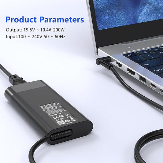 200w AC Adapter Charger Compatible with HP Victus Gaming 15 17 Omen Gaming 15 16 17 Pavilion 15 17 Zbook Laptop TPN-DA10 L00818-850 Power Supply Cord