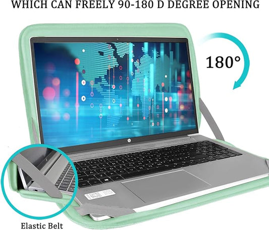 Laptop Case 15.6 inch, Shockproof Protective Computer Carrying Cover with Front Pocket, Briefcase Handbags Laptop Sleeve for 15.6 inch HP, Dell, Acer, Asus, Notebook, Light Blue