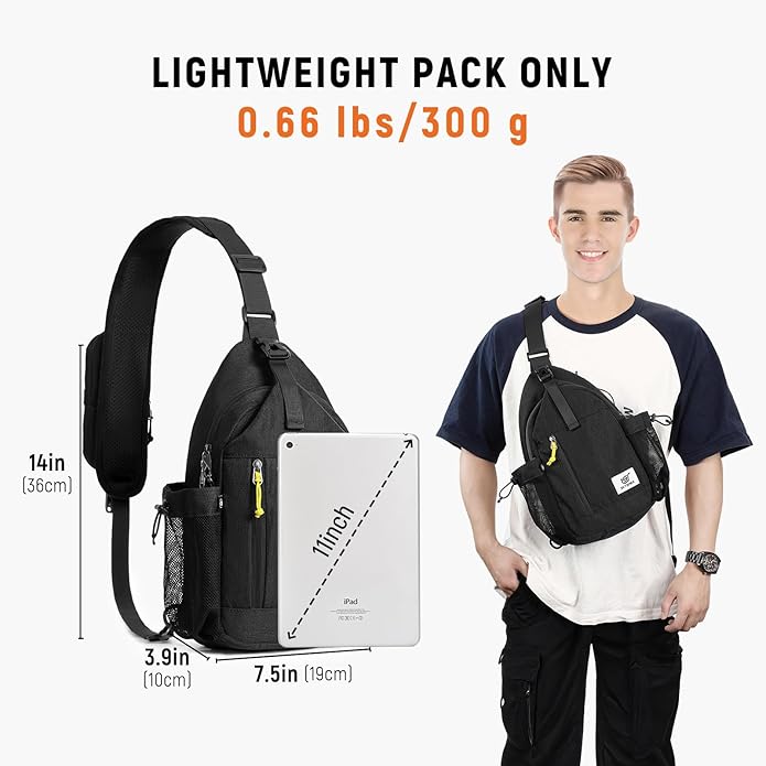 SKYSPER Sling Bag Anti-Theft Crossbody Bag RFID Travel Cross Body Shoulder Sling Backpack
