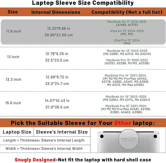 Allinside 11-12 inch Laptop Sleeve Case Compatible with MacBook Air 11 2010-2015/MacBook 12 2015-2017, Waterproof PU Leather Laptop Sleeve Bag Protective Vertical Case Cover, Brown