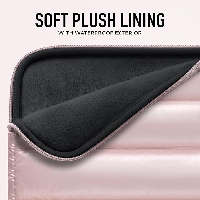 VANDEL - The Original Puffy Laptop Sleeve 13-14 Inch. White Laptop Sleeve for Women. Carrying Case Cover MacBook Pro 14 in, MacBook Air 13 Inch, iPad Pro 12.9, Dell, Asus, HP