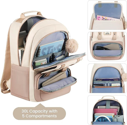 MOMUVO Kids Backpack for Girls,Bookbag for Teens School Bag Elementary Primary Middle School Book Bag,17.3 inch