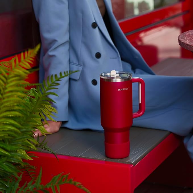 Easy Clean Pro Tumbler - 40 oz Water Bottle with Handle Quick-Disassemble Flip Straw, Leakproof Insulated Stainless Steel, Dishwasher Safe, BPA-Free Gifts for Women & Men