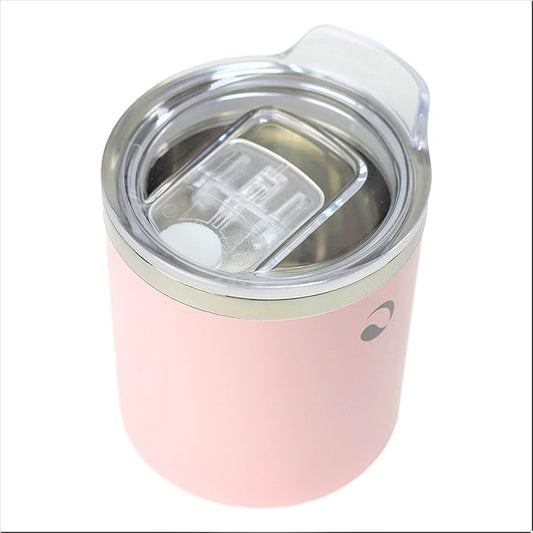 Drinco- 10oz Stainless Steel Tumbler, Vacuum Insulated Tumbler Whiskey Glass, Rocks Glass, GULT (10oz Whiskey Tumbler, Pale Pink)